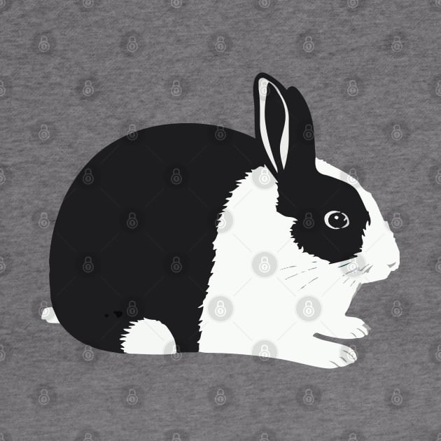 Black Dutch Rabbit Chubby Bun Lady Mom Birthday by wigobun
